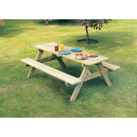 Alexander Rose Pine Woburn Picnic Table 6ft