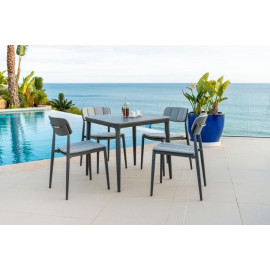 Alexander Rose Rimini 4 Seat Square Dining Set