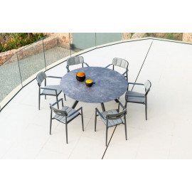 Alexander Rose Rimini 6 Seat Round Dining Set