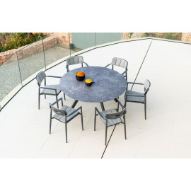 Alexander Rose Rimini Round Dining Table 130cm Alexander Rose Rimini Round Dining Table 130cm