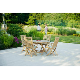 Alexander Rose Roble Bengal 4 Seat Folding Round Set