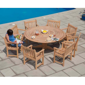 Alexander Rose Roble Bengal Pedestal Table 1.75m Alexander Rose Roble Bengal Pedestal Table 1.75m