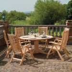 Alexander Rose Roble Round 6 Seat Recliner Set Alexander Rose Roble Round 6 Seat Recliner Set