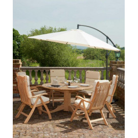 Alexander Rose Roble Round 6 Seat Recliner Set Alexander Rose Roble Round 6 Seat Recliner Set