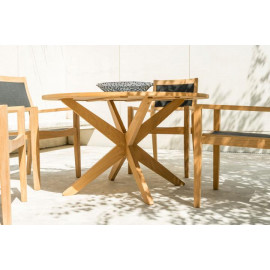 Alexander Rose Roble Round Cross Base 4 Seat Set Alexander Rose Roble Round Cross Base 4 Seat Set