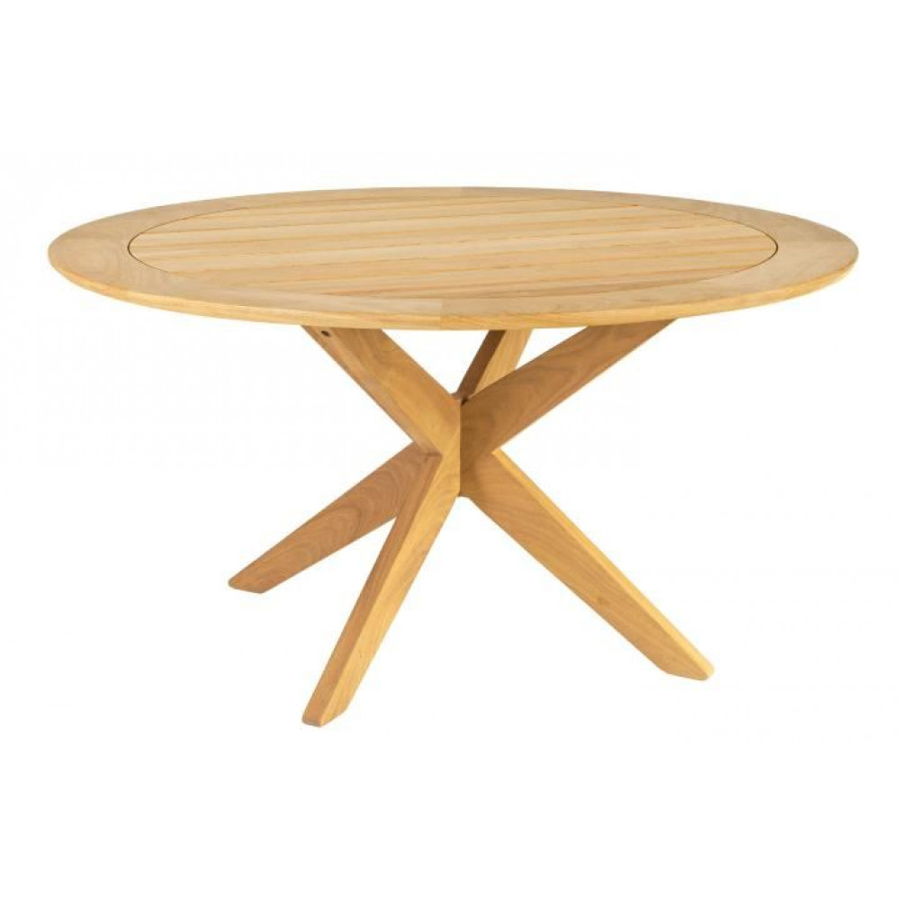 Alexander Rose Roble Round Cross Base Dining Table 1.25m Alexander Rose Roble Round Cross Base Dining Table 1.25m