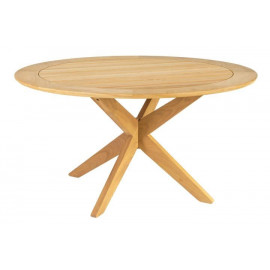 Alexander Rose Roble Round Cross Base Dining Table 1.25m