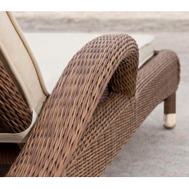 Alexander Rose San Marino Adjustable Sunbed With Oatmeal Cushion