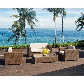 Alexander Rose San Marino Coffee Table With Glass 1.25m