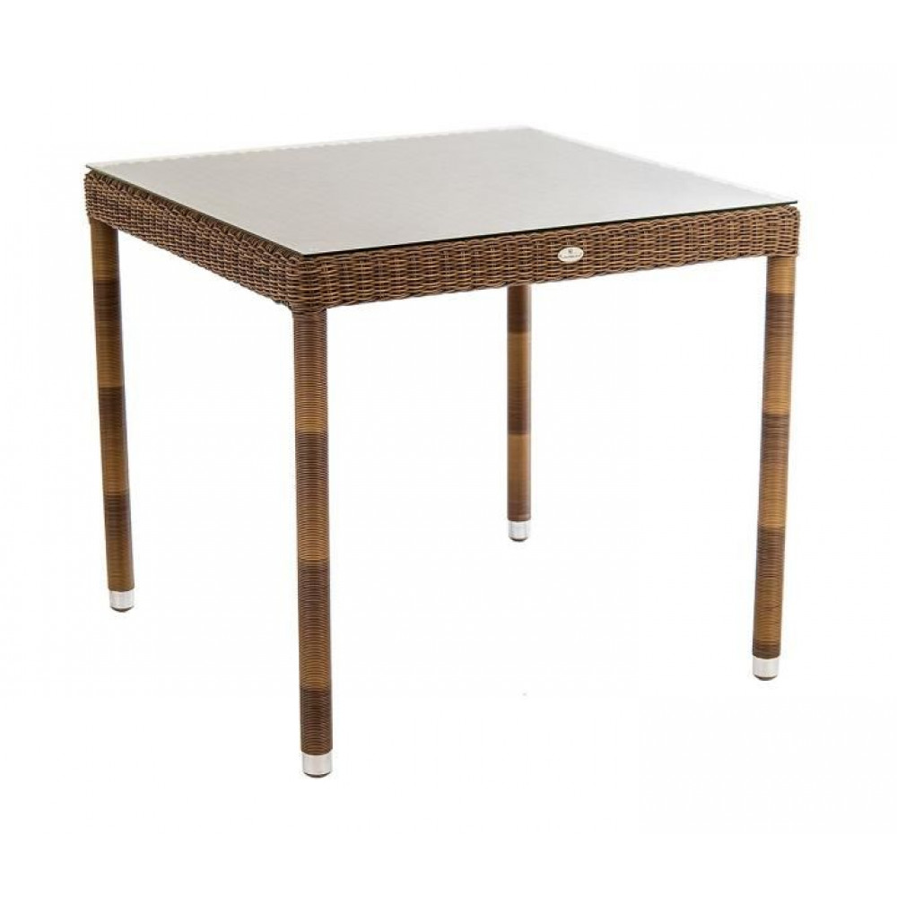Alexander Rose San Marino Table With Glass 0.8m Alexander Rose San Marino Table With Glass 0.8m