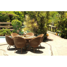 Alexander Rose San Marino Table With Glass 1.5m Alexander Rose San Marino Table With Glass 1.5m