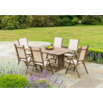 Alexander Rose Sherwood 6 Seat Rectangular Sling Recliner Set Alexander Rose Sherwood 6 Seat Rectangular Sling Recliner Set