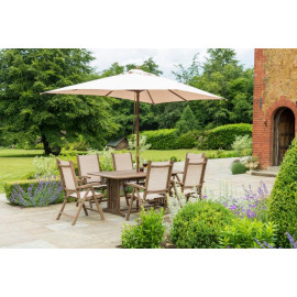 Alexander Rose Sherwood 6 Seat Rectangular Sling Recliner Set Alexander Rose Sherwood 6 Seat Rectangular Sling Recliner Set