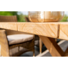 Alexander Rose Teak Rectangular Plank Table 240cm Alexander Rose Teak Rectangular Plank Table 240cm