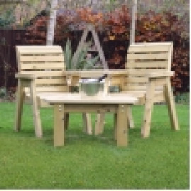 Barrowden Companion Seat (Angled) with Curved Coffee Table