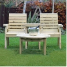 Barrowden Companion Seat (Straight) with Circular Coffee Table