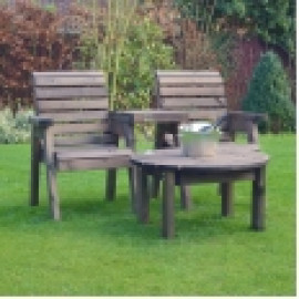 Barrowden Companion Seat (Straight) with Circular Coffee Table