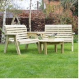 Barrowden Double Companion Seat (Angled) with Circular Coffee Table