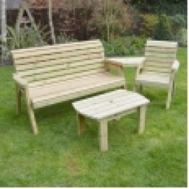 Barrowden Triple/Single Companion Seat (Angled) with Coffee Table 