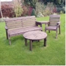 Barrowden Triple/Single Companion Seat (Angled) with Coffee Table 