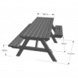 Bisbrooke disabled access picnic bench - 6ft