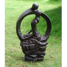 Blissful Halo Black Contemporary Sculpture