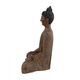 Buddha Sitting Carved Wood Effect Buddha Sitting Carved Wood Effect