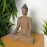 Buddha Sitting Carved Wood Effect
