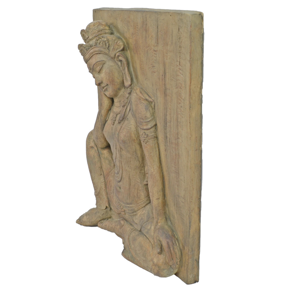 Buddha Wall Plaque – carved wood effect