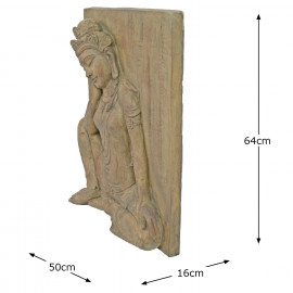 Buddha Wall Plaque – carved wood effect