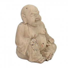Buddhist Monk Sitting – weathered stone effect