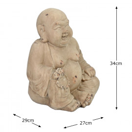 Buddhist Monk Sitting – weathered stone effect Buddhist Monk Sitting – weathered stone effect