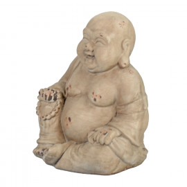 Buddhist Monk Sitting – weathered stone effect Buddhist Monk Sitting – weathered stone effect