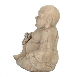 Buddhist Monk Sitting – weathered stone effect Buddhist Monk Sitting – weathered stone effect