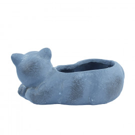 Cat Planter – blue iron effect Cat Planter – blue iron effect