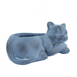 Cat Planter – blue iron effect Cat Planter – blue iron effect