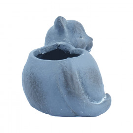 Cat Planter – blue iron effect Cat Planter – blue iron effect