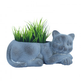 Cat Planter – blue iron effect Cat Planter – blue iron effect
