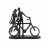 Couple with Bicycle – Elur Iron Figurine