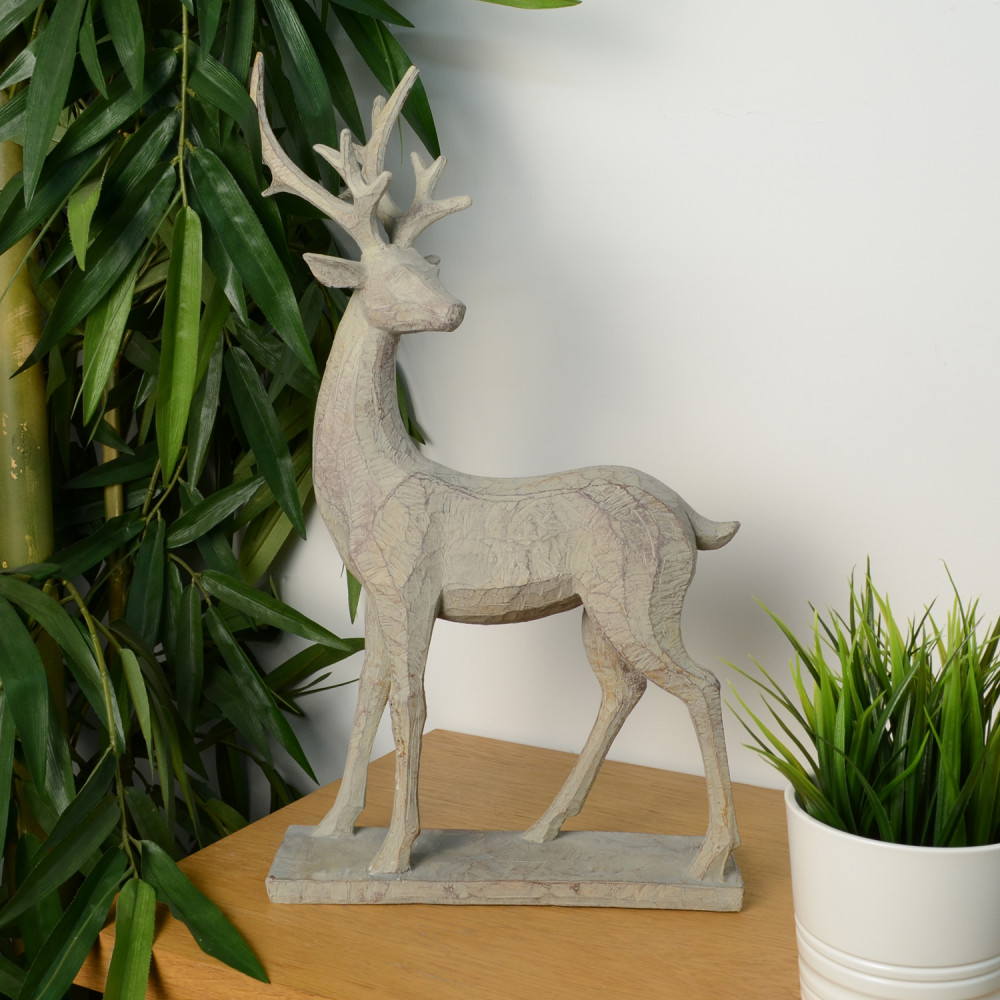 Deer Carved Wood Effect