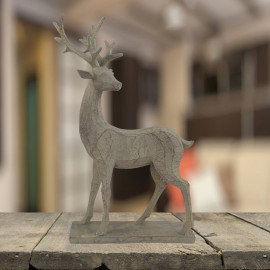 Deer Carved Wood Effect