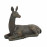 Deer Lying Small Aluminium – dark verdigris