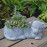 Dog Planter – blue iron effect
