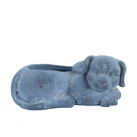 Dog Planter – blue iron effect Dog Planter – blue iron effect