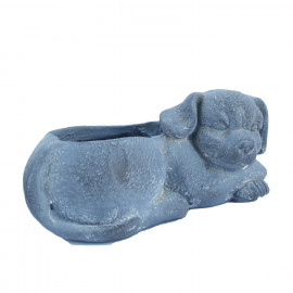 Dog Planter – blue iron effect Dog Planter – blue iron effect