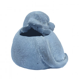 Dog Planter – blue iron effect Dog Planter – blue iron effect