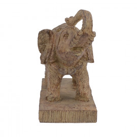 Elephant Bookends Carved Wood Effect