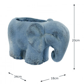 Elephant Planter – blue iron effect Elephant Planter – blue iron effect