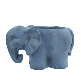 Elephant Planter – blue iron effect Elephant Planter – blue iron effect
