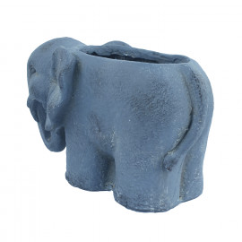 Elephant Planter – blue iron effect Elephant Planter – blue iron effect